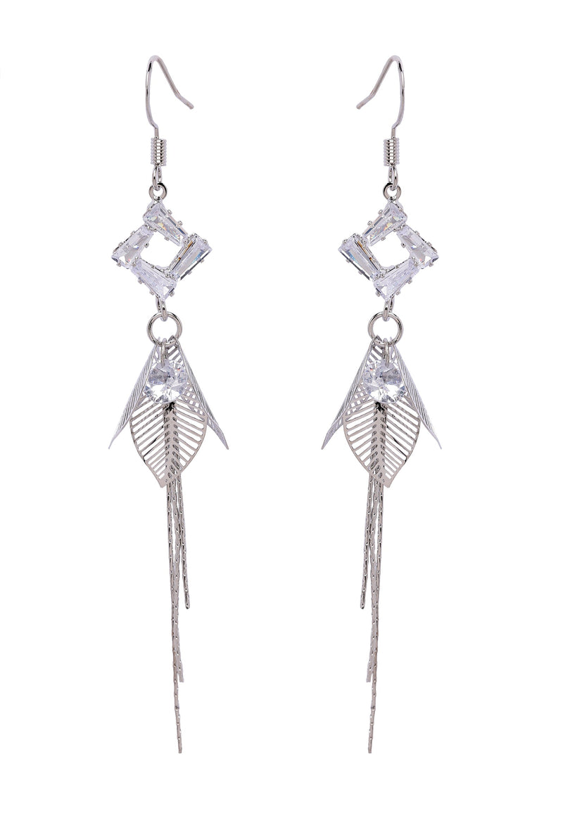 Gleaming meticulous Leaf Dangle earrings