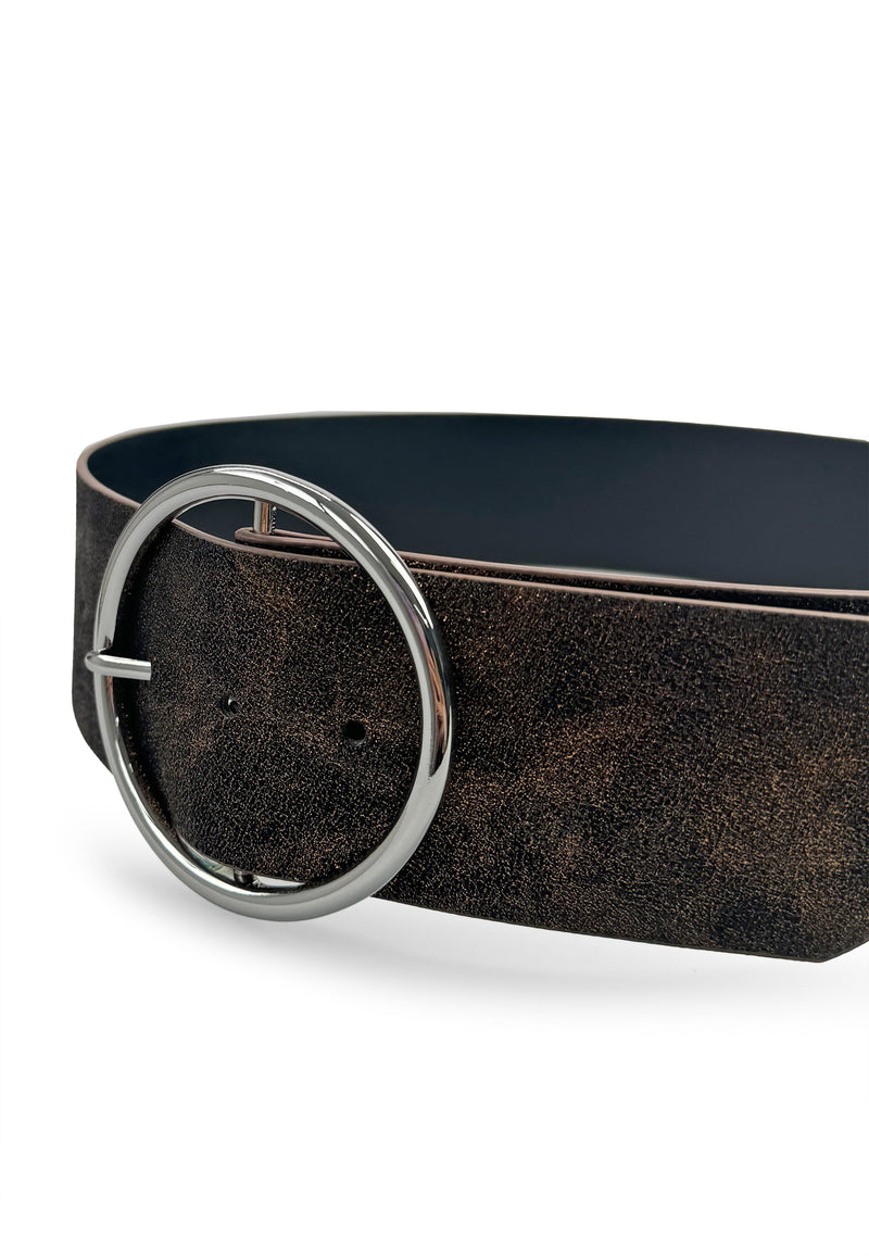 Sparkle Round Buckle Belt