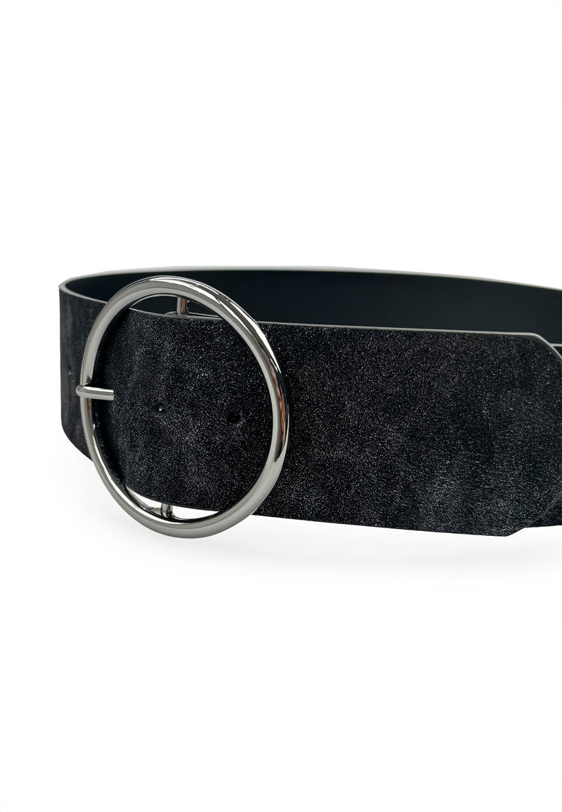 Sparkle Round Buckle Belt