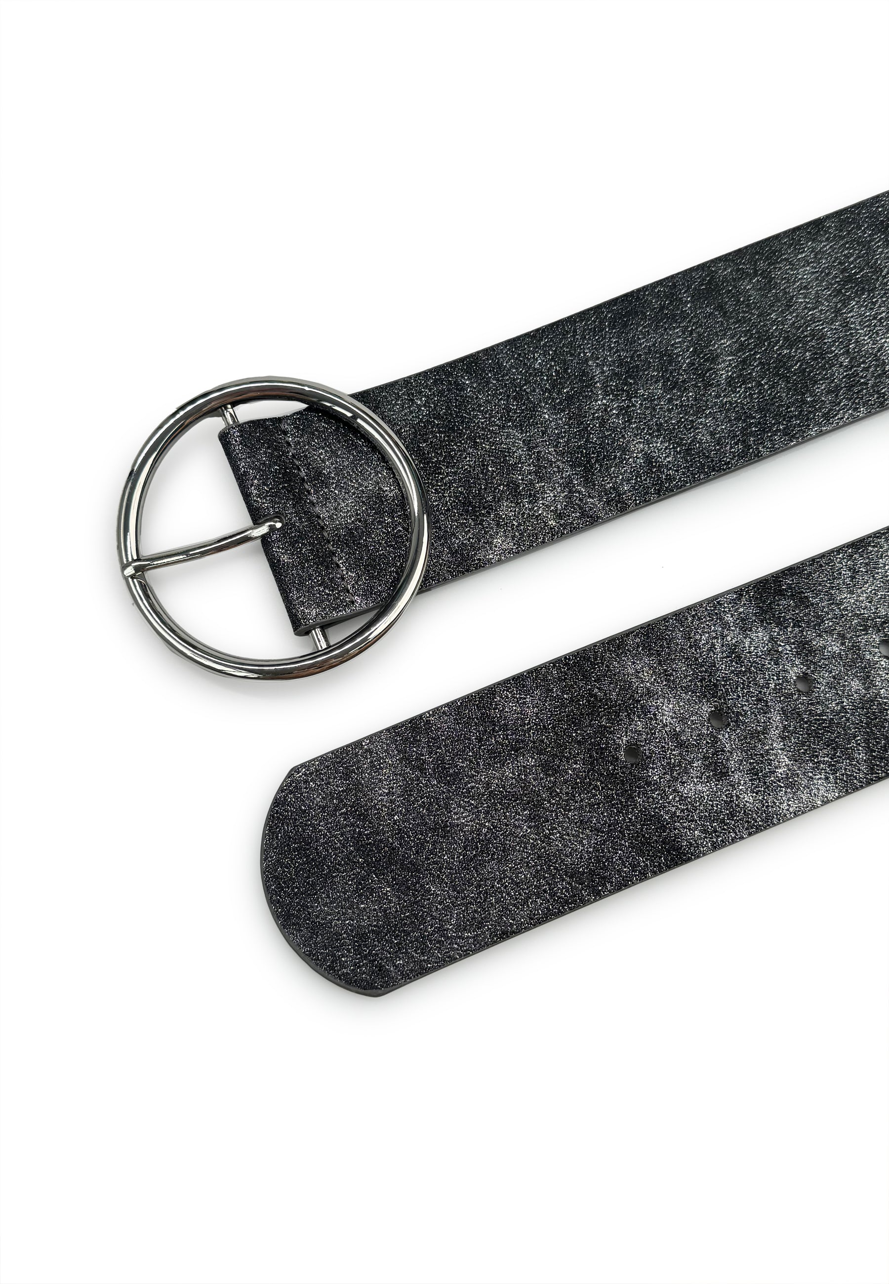 Sparkle Round Buckle Belt