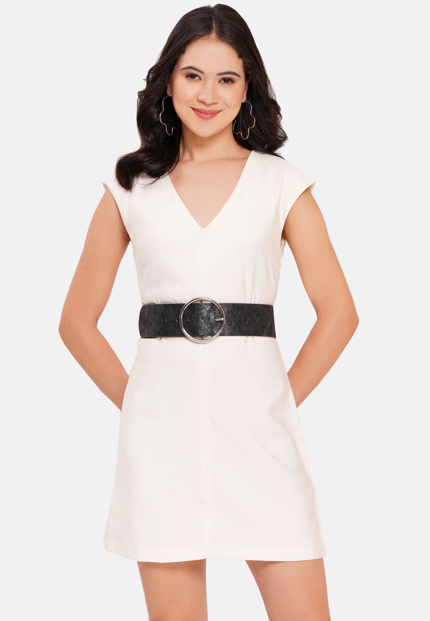 Sparkle Round Buckle Belt