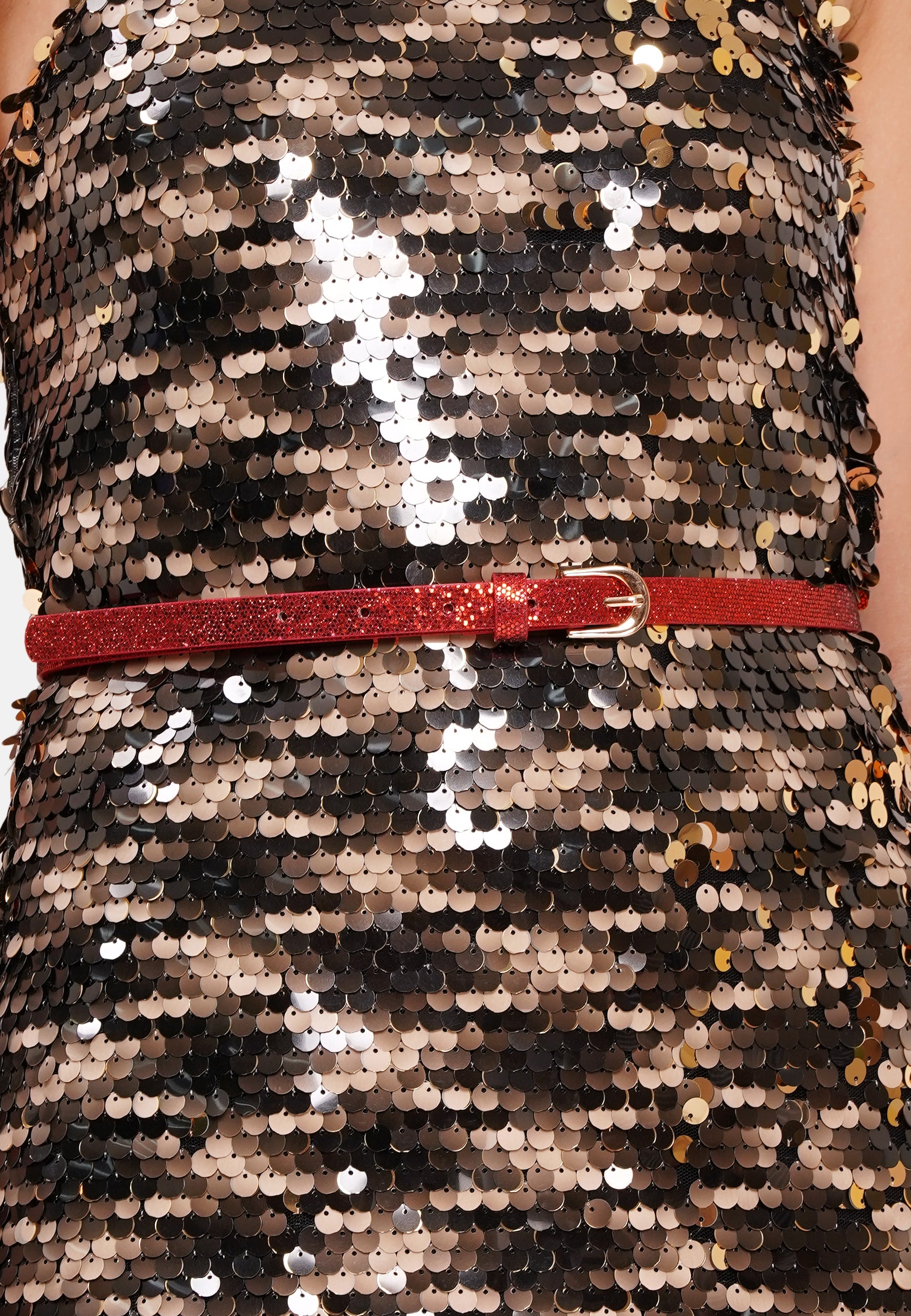 Gleaming Sleek Snake Print Belt