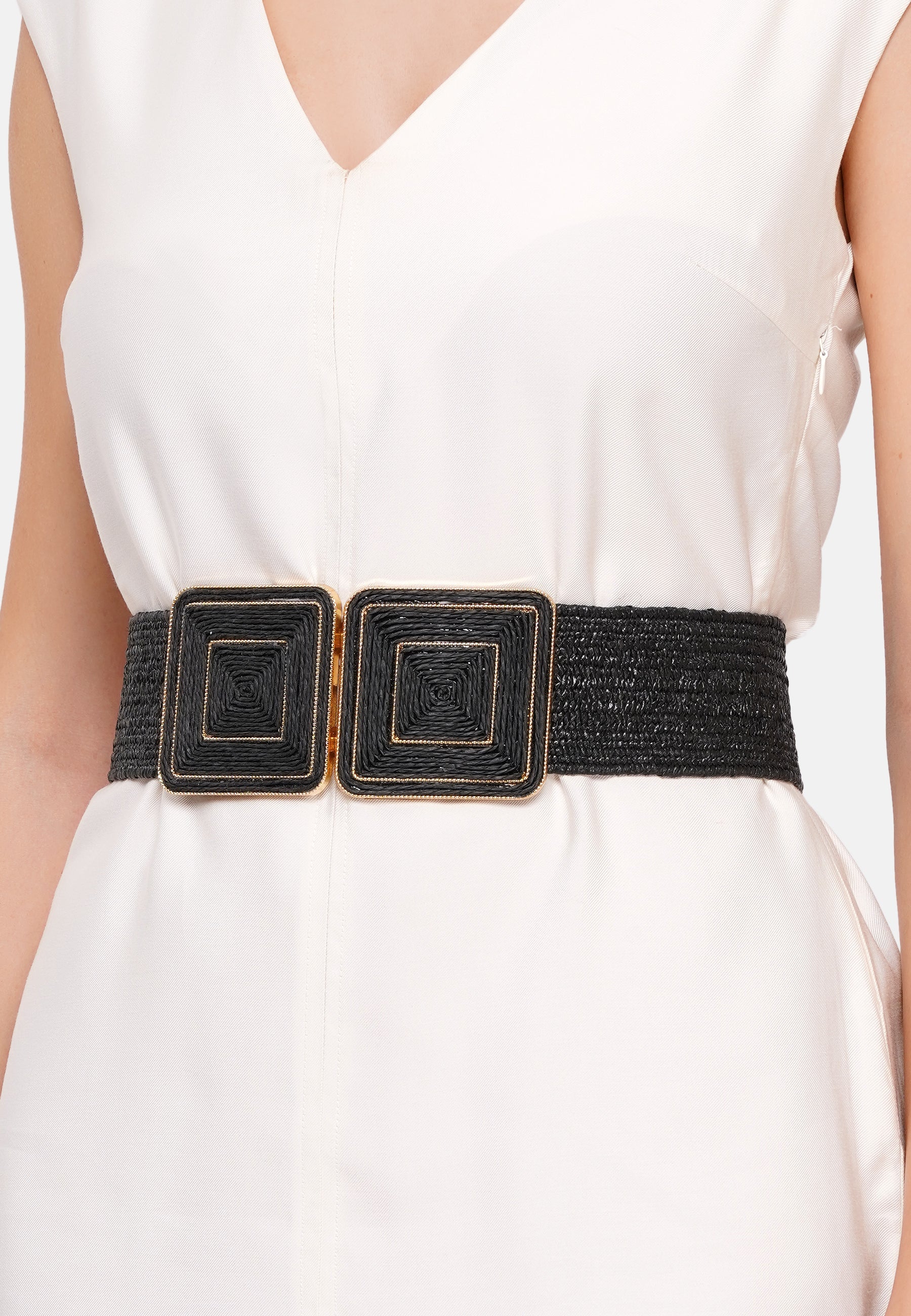 Chic Black Hook Buckle Belt