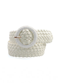 Braided Round Buckle Belt