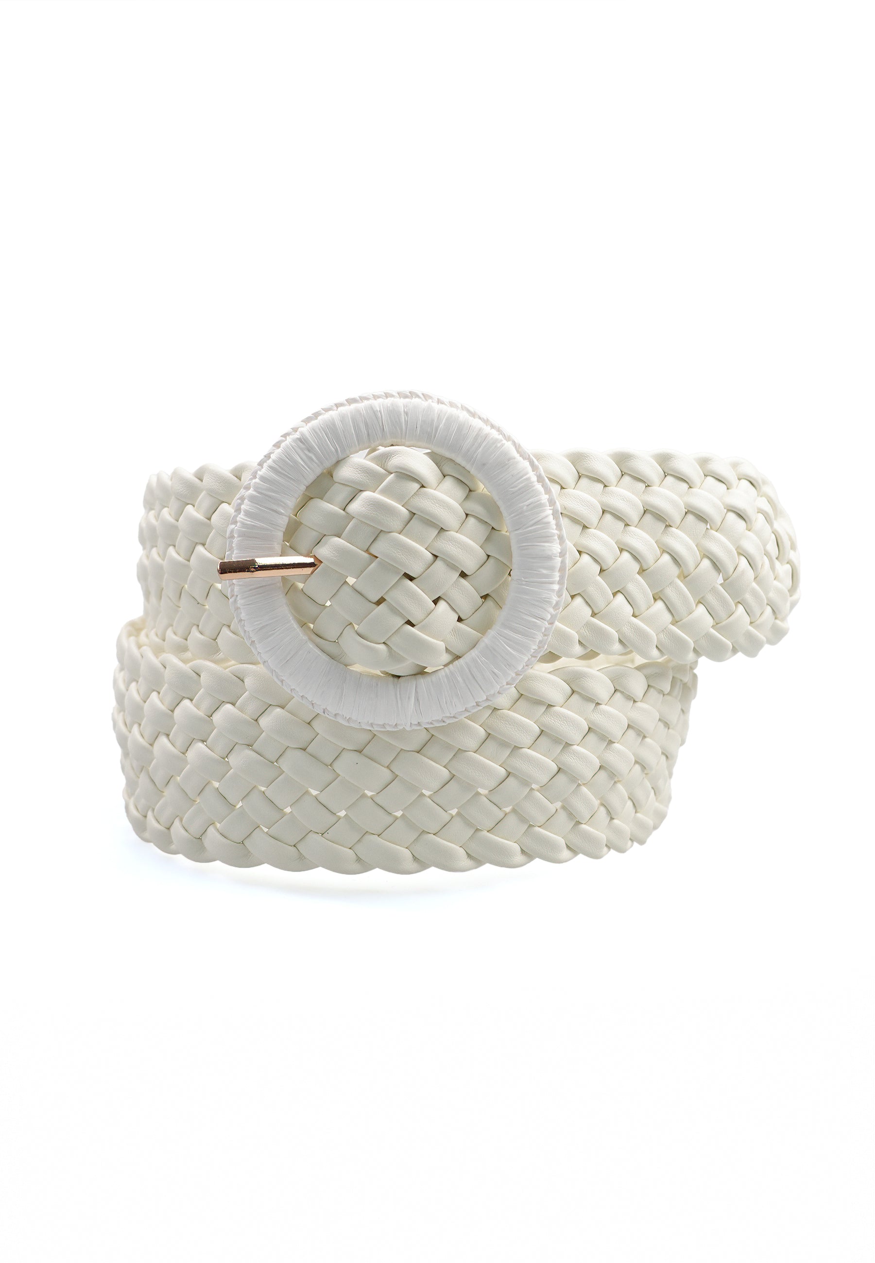 Braided Round Buckle Belt