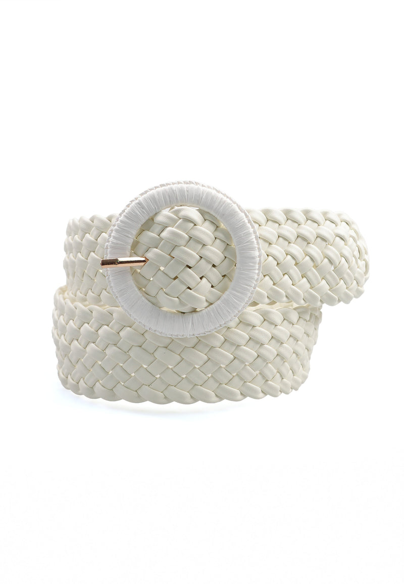 Braided Round Buckle Belt