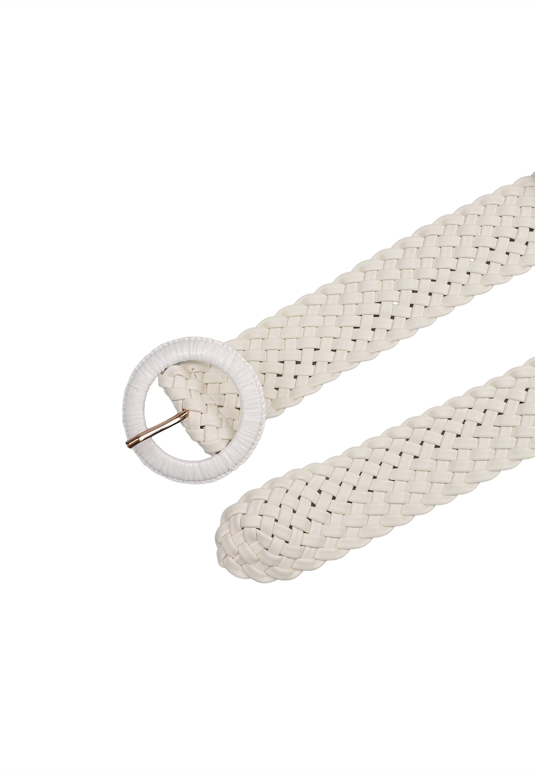 Braided Round Buckle Belt