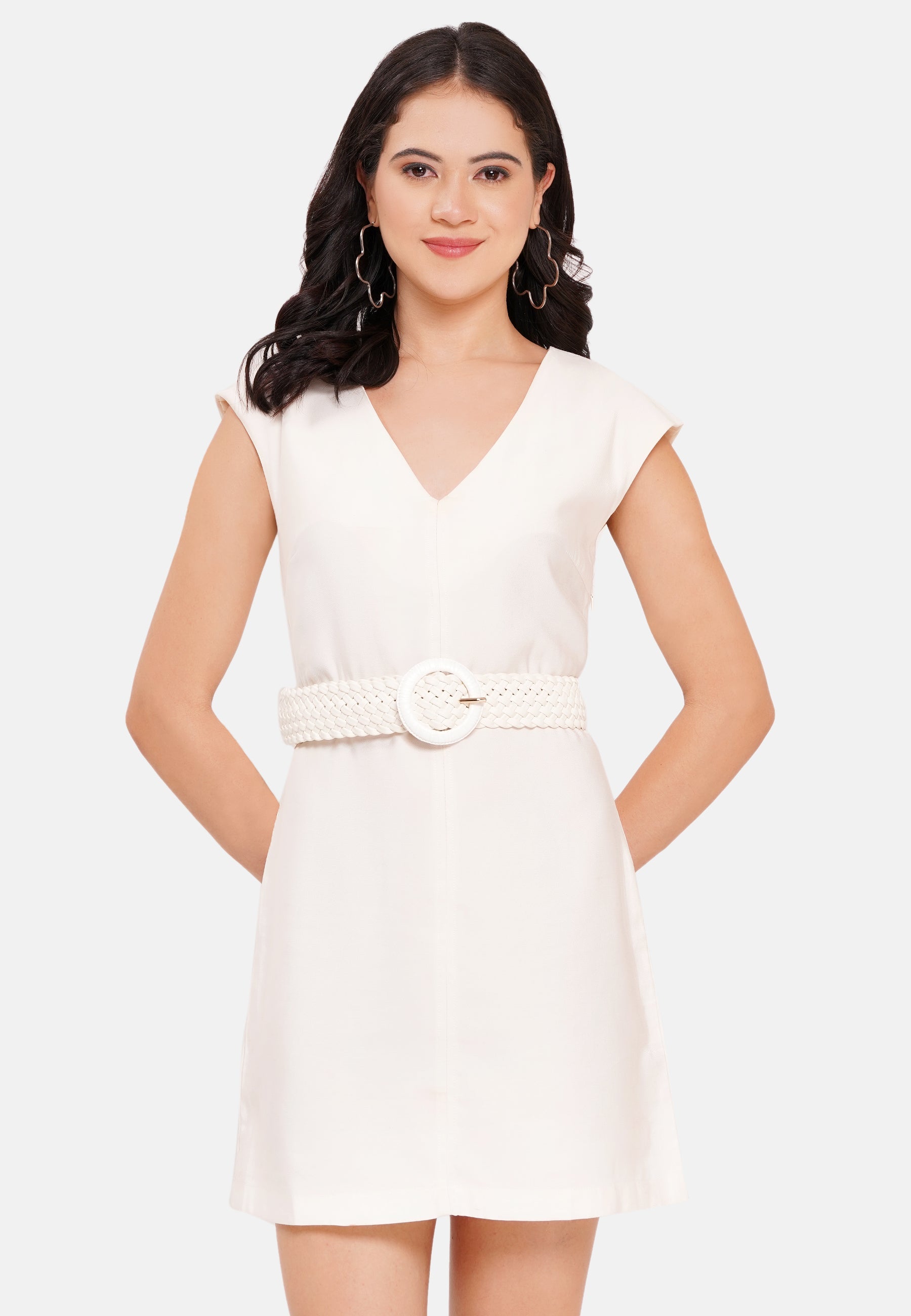 Braided Round Buckle Belt