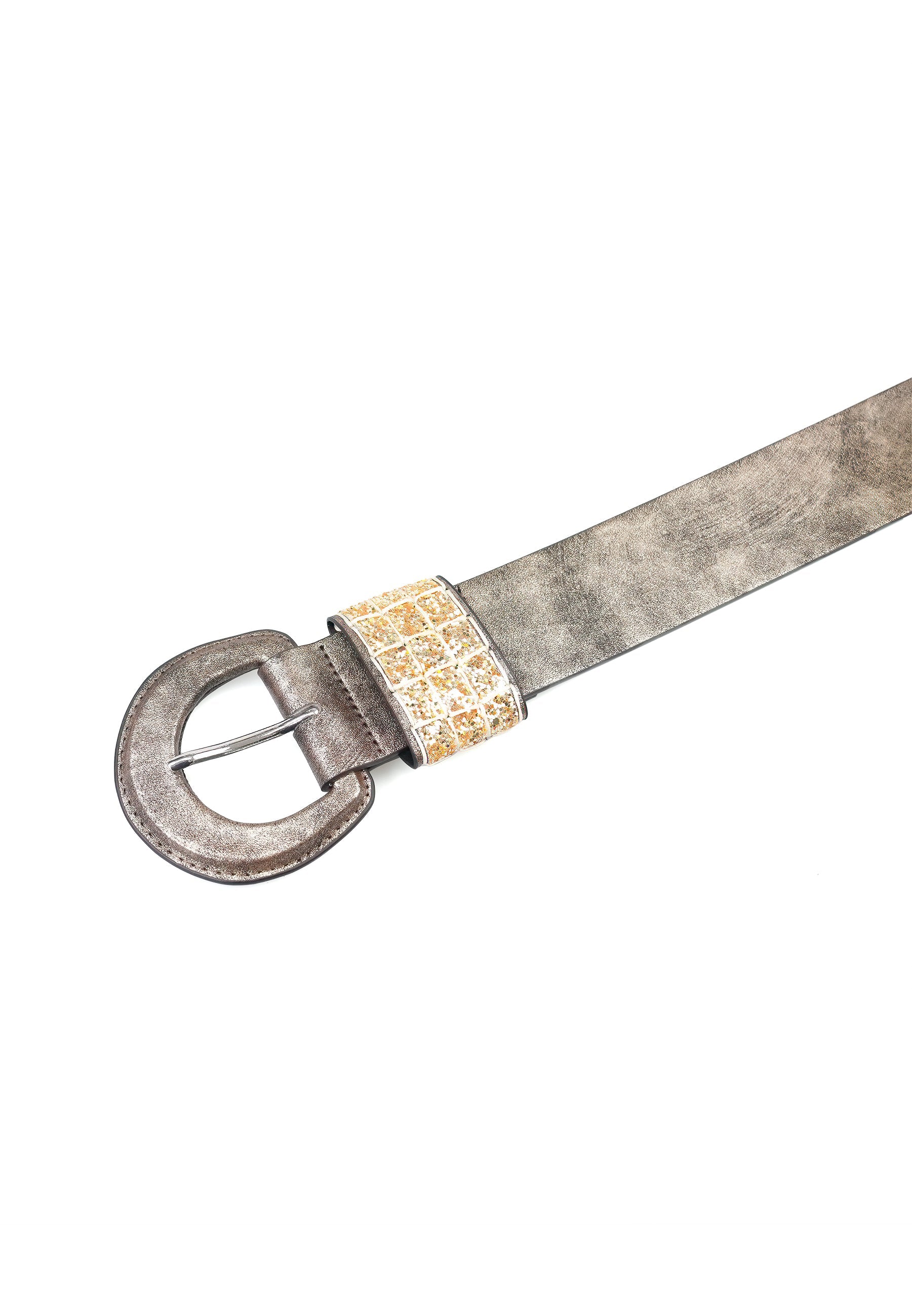 Luxe Glitter Circular Buckle Belt