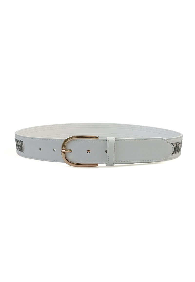 Dual Pattern Snake Print Belt