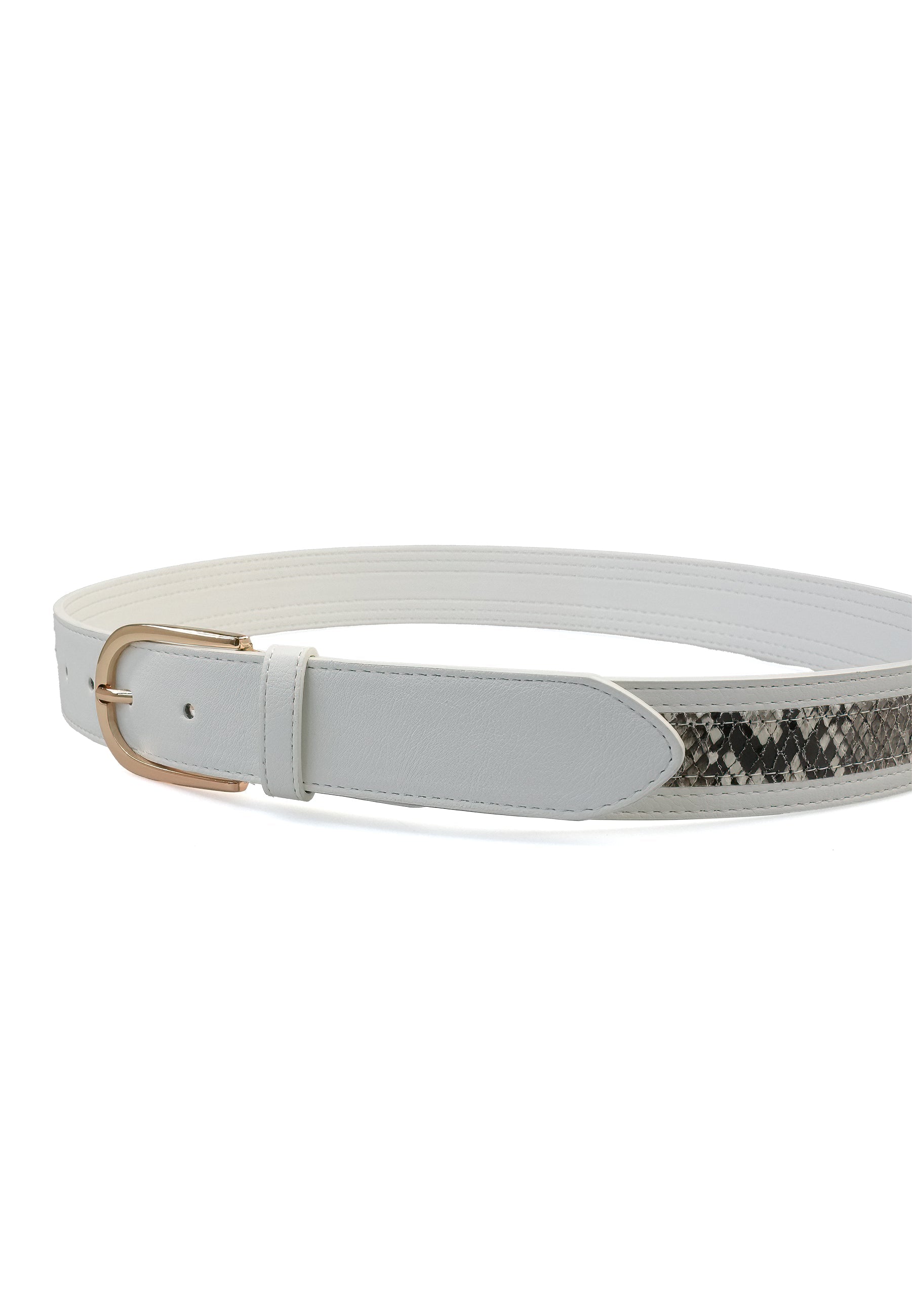 Dual Pattern Snake Print Belt