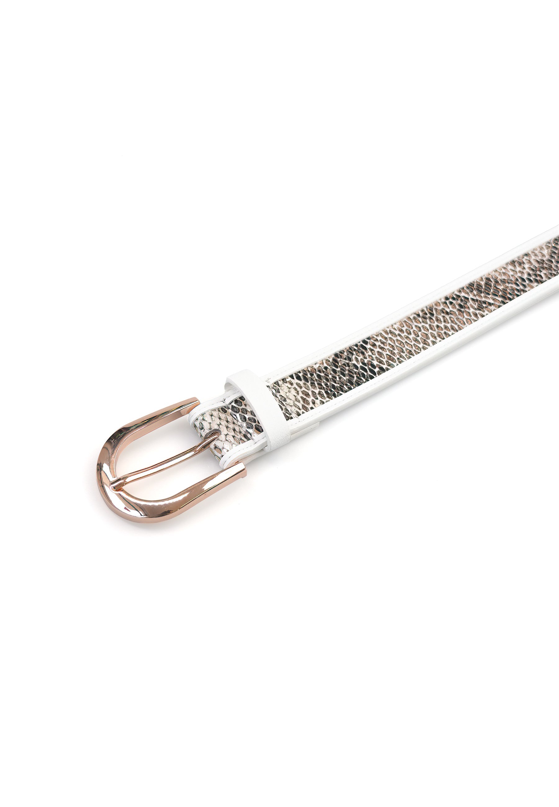 Gleaming Snake Print Belt