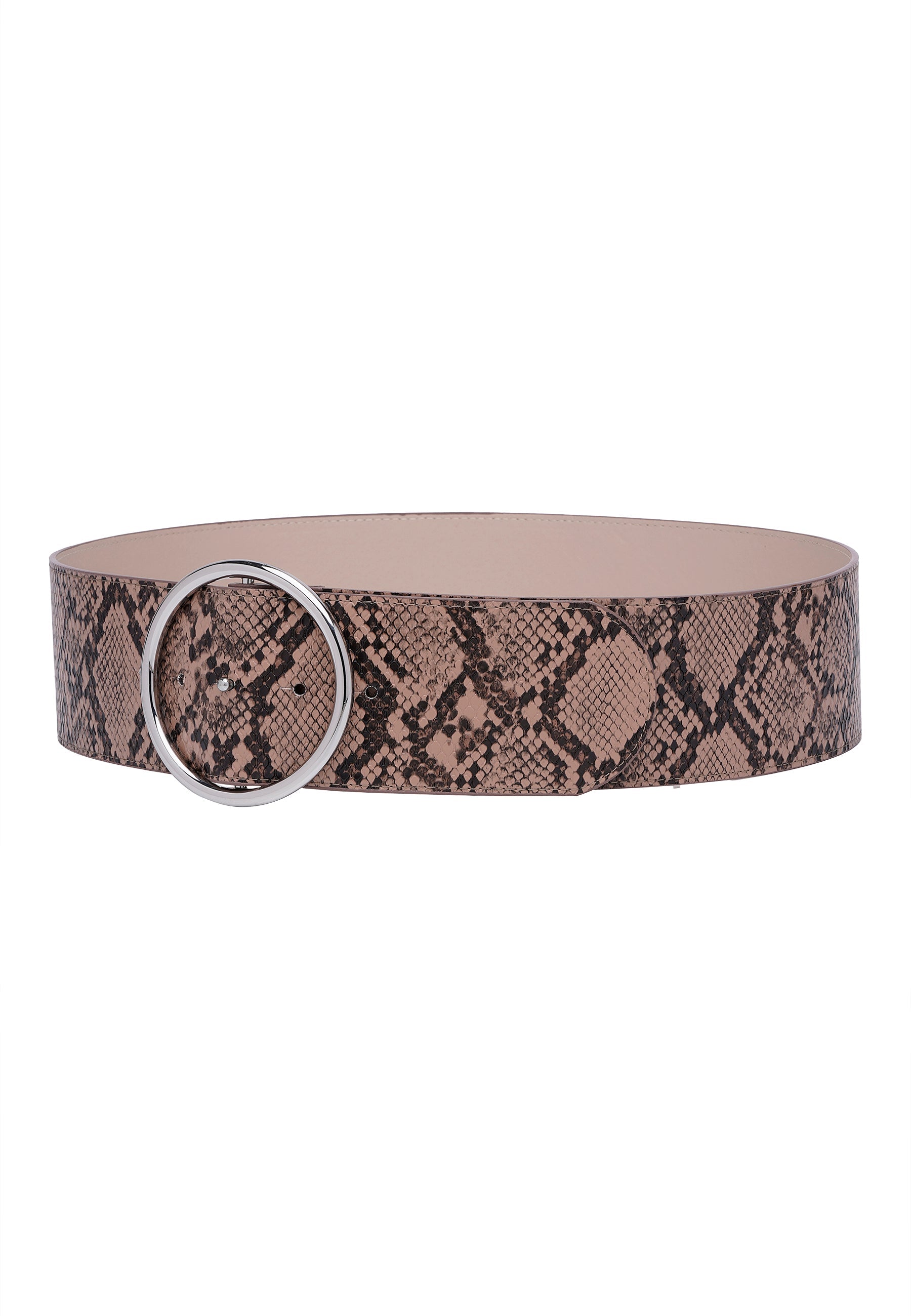 Snake Print Dual Buckle Belt