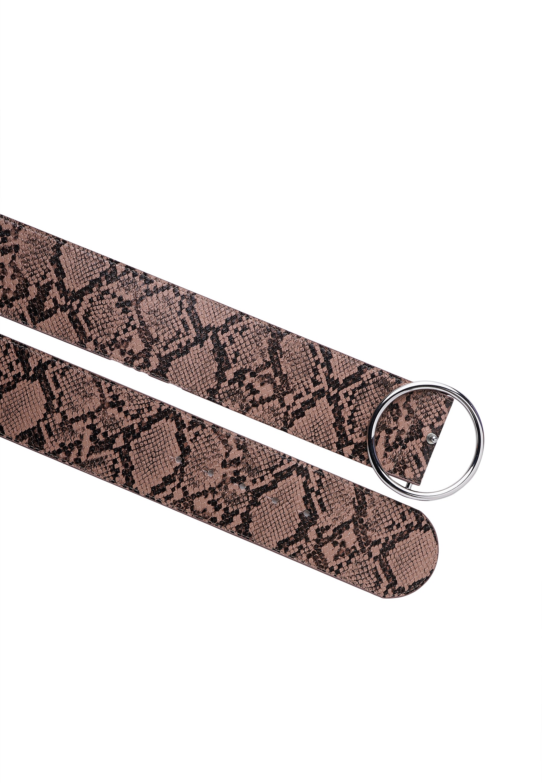 Snake Print Dual Buckle Belt