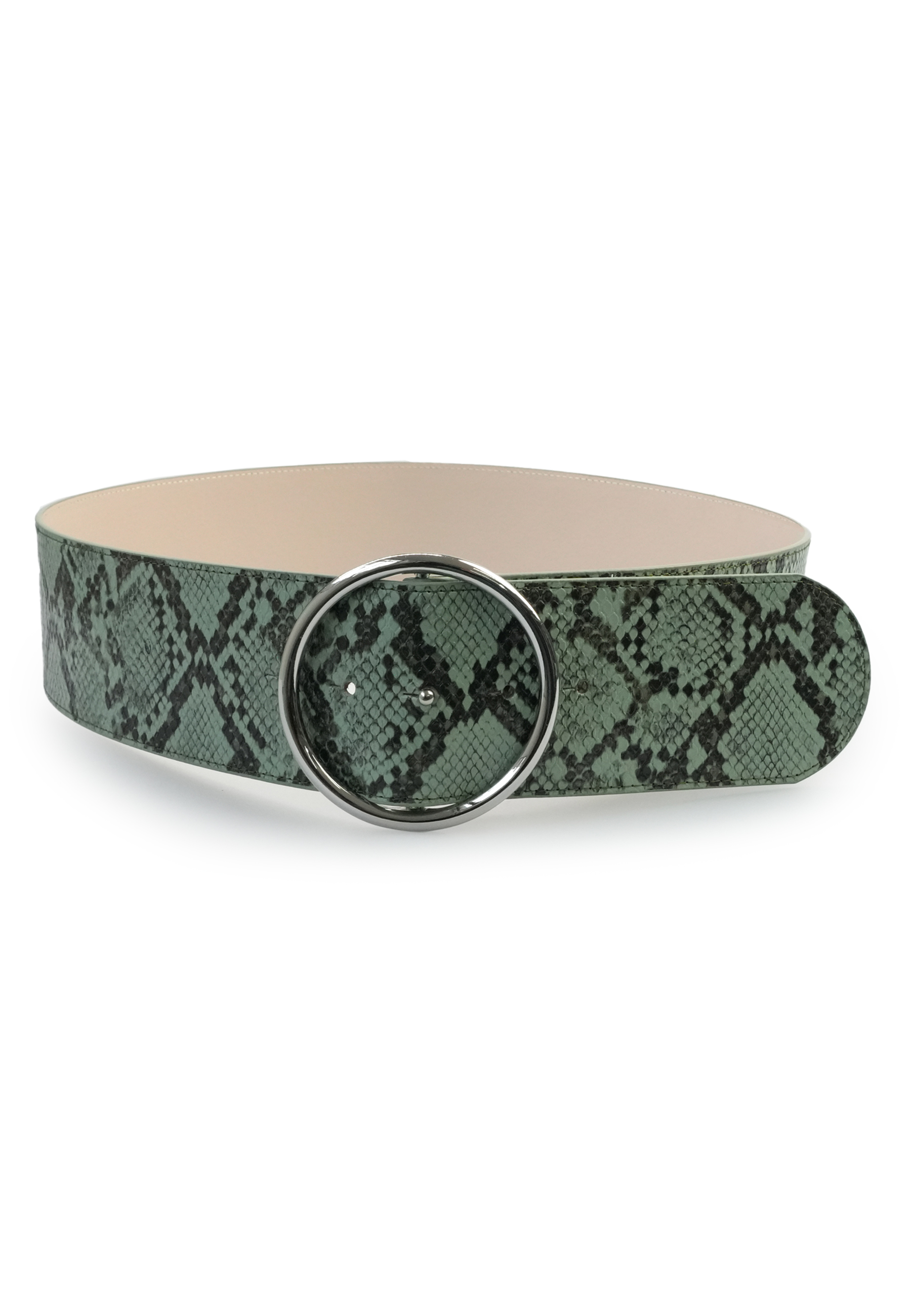 Snake Print Dual Buckle Belt