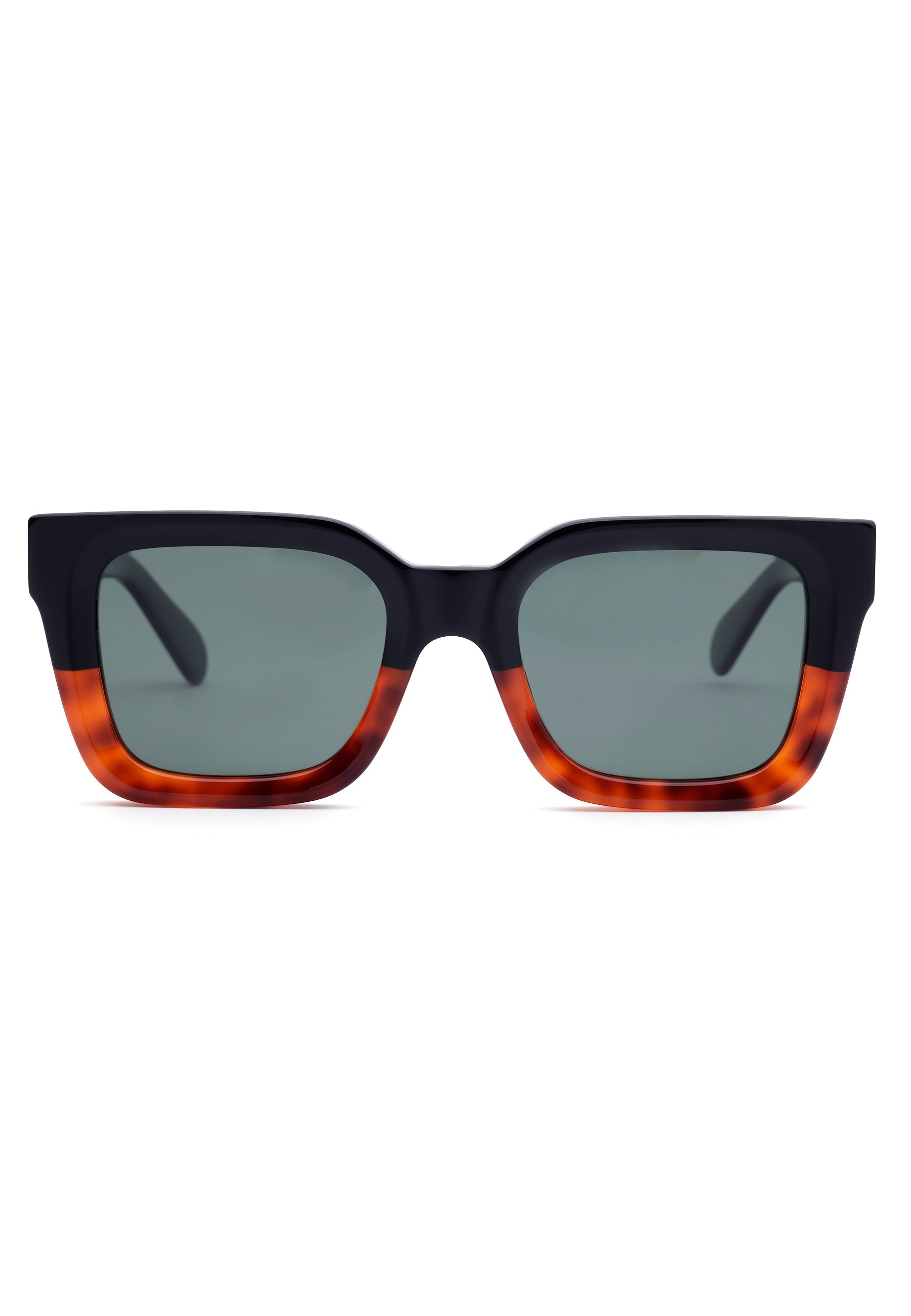 Two-Tone Geometric Edge Sunglasses